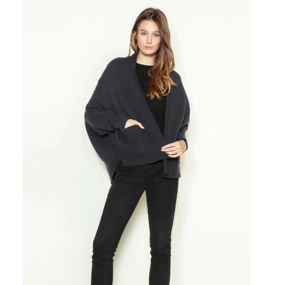 Anthropologie Everyday Cape Cardigan Black One Size NWT - Picture 1 of 7